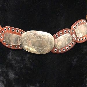 handmade Accessories - Boho leather and steel handmade belt handmade Accessories - Boho leather and steel handmade belt